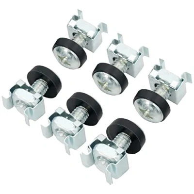 Image of BIGtec cage nut mounting screws, set, M6 kit for 10 inch and 19 cabinets, network, rack, cage, nuts 20&#039;er Pack Käfigmuttern 20&#039; er
