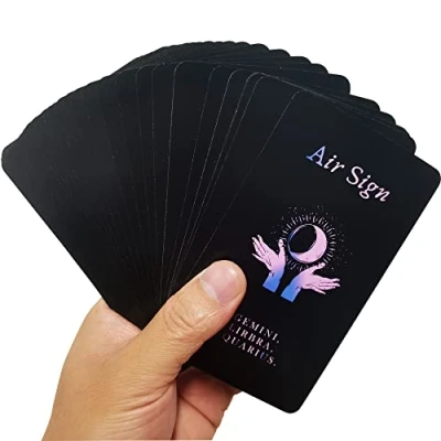 Image of Han Yu Bowen Love Oracle Cards,Tarot Cards for Beginners Twin Flame Tarot Cards,Oracle Decks with Meanings on Them Soulmate to Romantic Relationships (Black (2.75“ x 4.72&quot;)