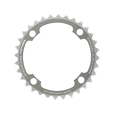 Image of Spécialités TA Chinook 4 Arm 104pcd Middle 8/9 Speed Chainring, 38t, Silver