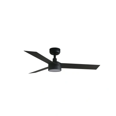 Image of Cruiser Small 3 Blade Ceiling Fan Matt Black with Light 2700 4000 6500K Tuya Smart System