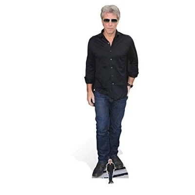 Image of Star Cutouts CS650 Jon Bon Rock Jovi Cardboard Cutout Create The Perfect Family, Anniversary, Wedding, Birthday Party Decoration, Multicolour