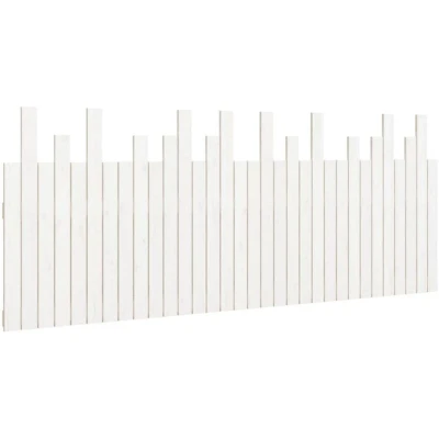 Image of vidaXL Wall Headboard White 204x3x80 cm Solid Wood Pine