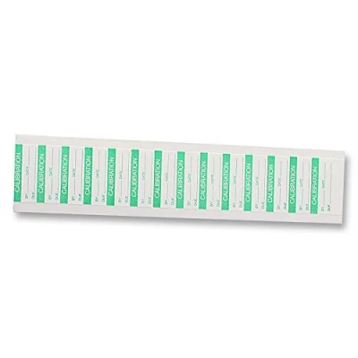 Image of Pro Power 7827287 Nylon Cloth Calibration Label, 16mm x 38mm, Green, Pack of 350