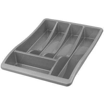 Image of Whitefurze Indispensable Silver Plastic Cutlery Tray (Neoteric Design) (B77)