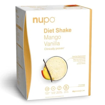 Image of NUPO diet shake Mango Vanilla Premium shakes for weight management I Clinically proved meal replacement control 12 Servings Very Low Calorie Diet, GMO Free