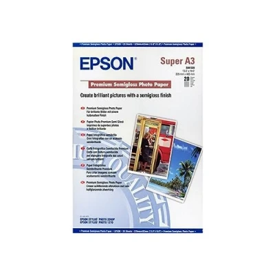 Image of Epson A3 Premium Semi Gloss Photo Paper A3+ 250gsm 20 Count (Pack of 1) C13S041328