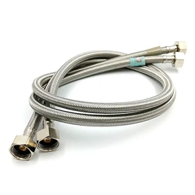 Image of Xcel Home 2 (Pair of) 1/2&quot; x BSP (900 mm) Flexible Tap Connector Kitchen Sink Bathroom Basin Monobloc Mixer Flexi Hose Pipes Tails