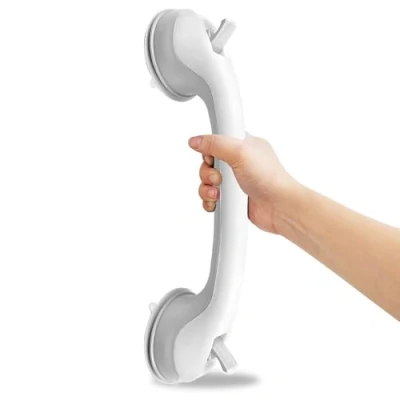 Image of Newthinking Suction Grab Bar Rail 15.8 Inch Bathroom Support Handle Safety Hand with Cup Fitting for Tub, Handicap, Elderly, Injury, Kid