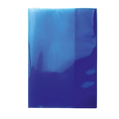 Image of HERMA 19609 Notebook Covers A5 Transparent Blue, Pack of 10, Book Made Durable, Wipe Clean and Extra Thick Polypropylene Film, Cover Set for School Notebooks, Coloured