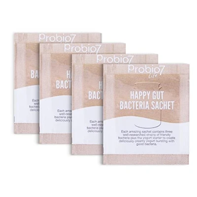 Image of Yogurt Starter Cultures Probio7 Happy Gut Contains 3 Clinically Researched Strains of Friendly Bacteria Sachet Refill (Pack 4 sachets)