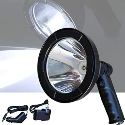 Image of 5inch Hunting Spotlight Kit Rechargeable Handheld Lightweight Built in Battery Waterproof Searchlight 6000K Bright Light for Farming Camping Lamp Boating Home Security Four Wheel Driving