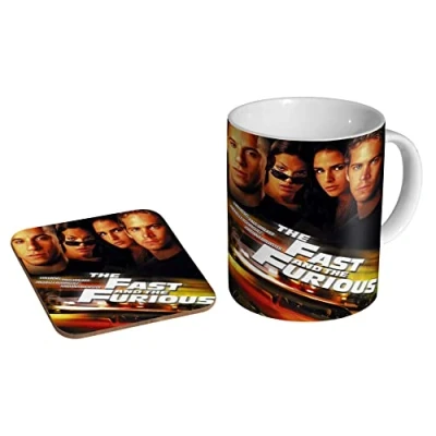 Image of Profiles Fast and The Furious OG Ceramic Coffee Mug + Coaster Gift Set, White