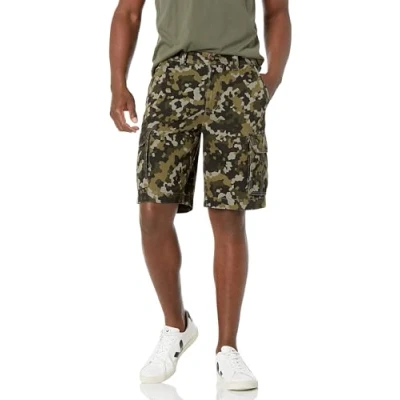 Image of Amazon Essentials Men&#039;s Classic Fit Cargo Short (Available in Big &amp; Tall), Olive Camo, 30W
