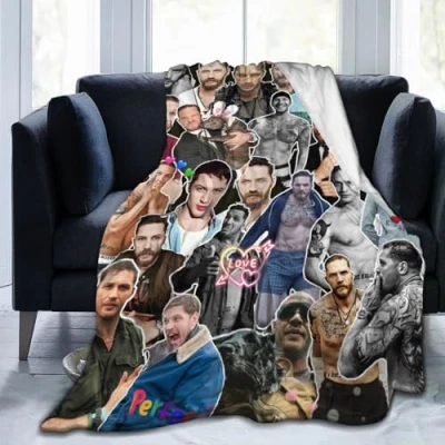 Image of Ldsgdfst Blanket Tom Hardy Soft and Comfortable Wool Fleece Throw Blankets for Sofa Office car Camping Yoga Travel Home Decoration Cozy Plush Beach Gift 40&quot;x30&quot;