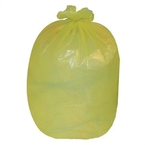 Image of JANTEX 200 x Medium Duty Yellow Bin Bags (Pack of 200) Commercial Kitchen 80Litre 10kg Refuse Sacks Liners
