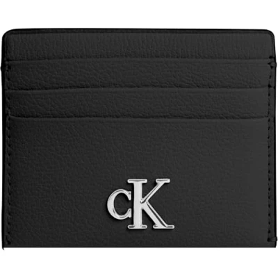 Image of Calvin Klein Jeans Minimal Monogram Cardcase Business card holder, Women&#039;s, Size: One Size, Black