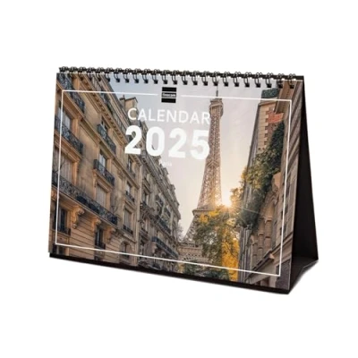 Image of Finocam International 2025 Desktop Photo Calendar Month View January December (12 months) Paris
