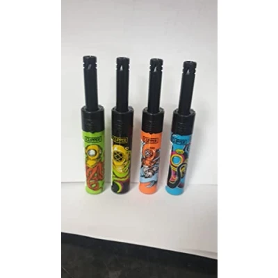 Image of 4 X CLIPPER MINI TUBE Lighter *** DIVING OCTOPUS DESIGN REFILLABLE TEA BBQ COOKER Utility ( ASSORTED COLOUR SEND OUT )
