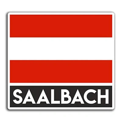 Image of 2 x 10cm Saalbach Austria Vinyl Stickers Travel Sticker Laptop Luggage #32620 (10cm Wide)