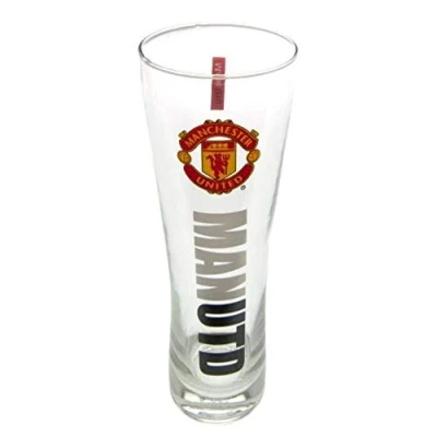 Image of Manchester United Official Peroni Style Pint Glass Multi Colour