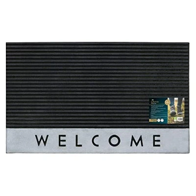 Image of JVL Quartz Welcome Scraper Rubber Doormat 45x75cm