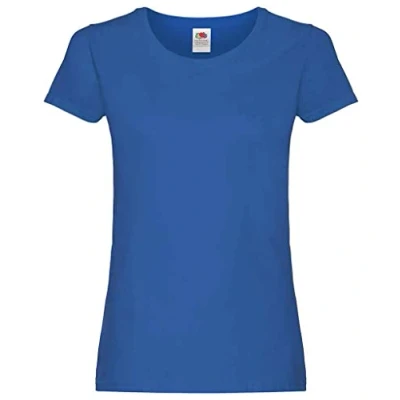 Image of Fruit of the Loom Ladies/Womens Lady Fit Valueweight Short Sleeve T Shirt (XL) (Royal)