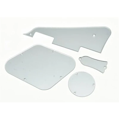 Image of KAISH Silver Mirror LP Standard Pickguard Rear Cavity Covers and Truss Rod Cover for USA Les Paul