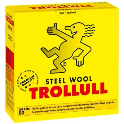 Image of TROLLULL Steel Wool Wire 450g fine 00 can be used to sand wood, clean plastic blinds and garden furniture, polish aluminium