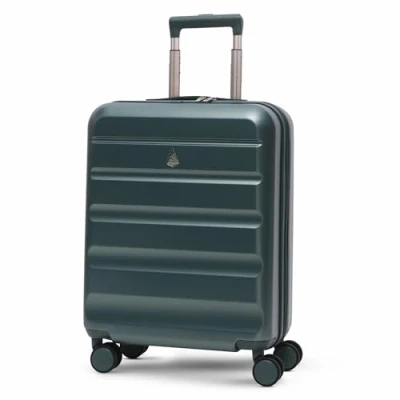 Image of Aerolite Expandable 55x40x20cm to 55x40x23cm Ryanair Priority Wizz Air &amp; More Max Size Lightweight Hard Shell Carry On Hand Cabin Luggage Suitcase 55x40x20 55x40x23 with 4 Wheels (Green)