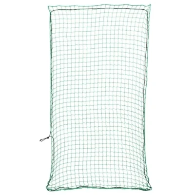 Image of vidaXL Trailer Net with Elastic Rope Cargo Mesh Green, 4x2 m, PP Tear and UV resistant, Weatherproof for Trailers, Trucks, SUVs, Roof Racks