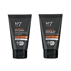 Image of (2 PACK) No7 Men Energising Moisturiser SPF 15 x 50ml &amp; Gradual Tan by