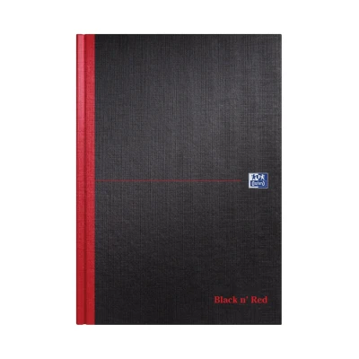 Image of Oxford Black n&#039; Red, A4 Dated Notebook Hardcover, Casebound, Lined (Narrow Ruled), 96 Page, 1
