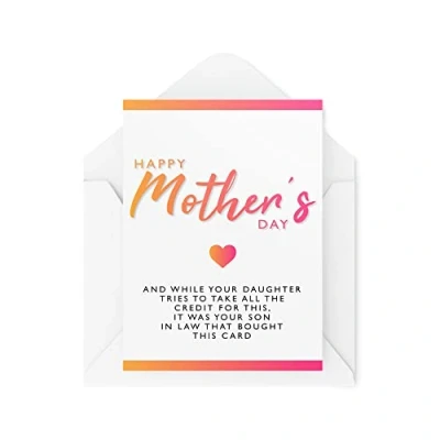 Image of Funny Mother&#039;s Day Cards for Mum Greeting Card Your Son in Law Bought This Not Daughter Comedy Humour Joke CBH214