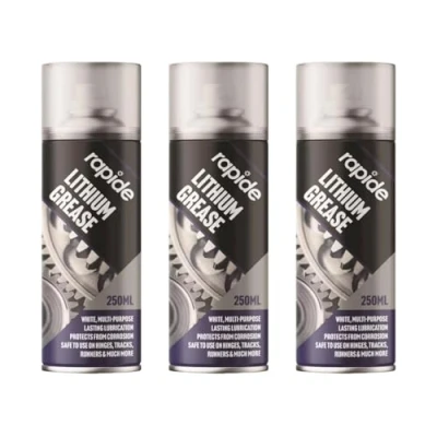 Image of PNJB Rapide 300ml Lithium Grease Aerosol, Spray Lubricant, Multipurpose, Hinge Track Oil, Protect Against Wear &amp; Corrosion, Effective, Versatile, (3PCS)