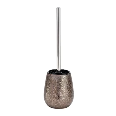 Image of WENKO Toilet Brush and Holder Marrakesh of Ceramic, Brown, 12.5 x 41 cm
