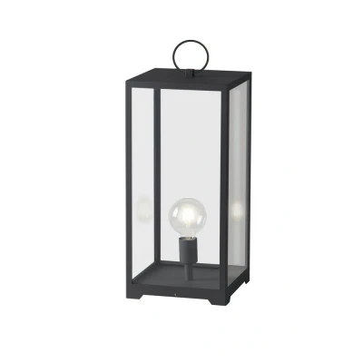 Image of Mirage Outdoor Portable Table Lamp Lantern, Anthracite, IP44, E27