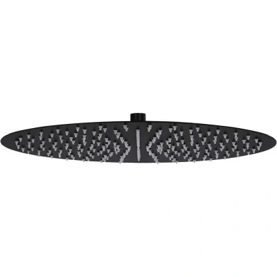 Image of vidaXL Rain Shower Head Stainless Steel 40 cm Round Black
