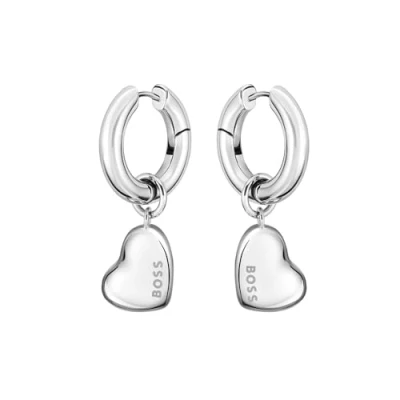 Image of BOSS Honey LOVE Earrings silvercoloured, Women&#039;s, Size: One Size, Silver coloured