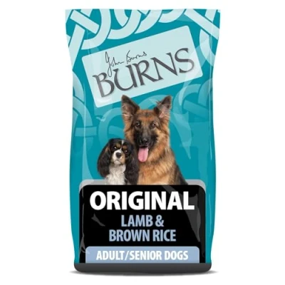 Image of Burns Pet Nutrition Complete Dry Hypoallergenic Dog Food For Adult &amp; Senior Dogs Original Lamb Brown Rice (2kg)