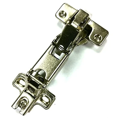 Image of Merriway BH06014 (2 Pcs) Slide On Kitchen Cabinet Wardrobe Hinges, Cruciform Plate Zinc Plated, Full Overlay 35mm 190 Degree Pack of 2 Pieces