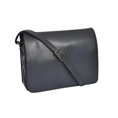 Image of A1 FASHION GOODS Womens NAVY Leather Shoulder Bag Ladies Classic Casual Flap Over Cross Body Messenger A54