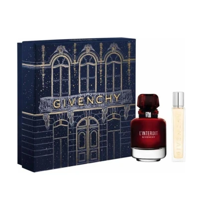 Image of LInterdit by Givenchy for Women 2 Pc Gift Set 1.7oz EDP Rouge Spray, 0.11oz Deep velvet Lipstick