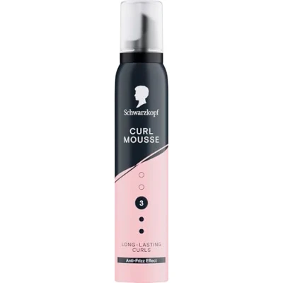 Image of Schwarzkopf Mousse Curl 200 ml, Hold Level 3, for Curly Girl Method, Long Lasting Curls, Anti Frizz Effect, Vegan Formula*