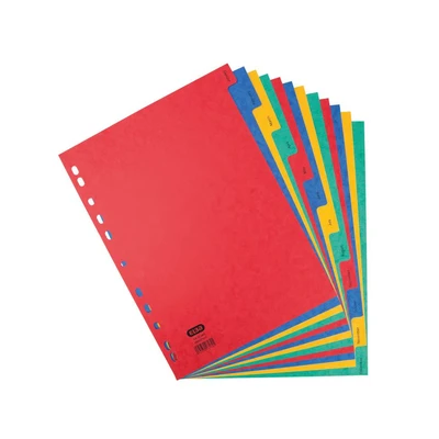 Image of Elba A4 January to December Pressboard Dividers, Assorted Colours, 1 Set