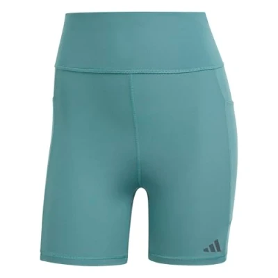 Image of adidas Women&#039;s Own the Run Short Leggings, Preloved Teal, XL 5 inch