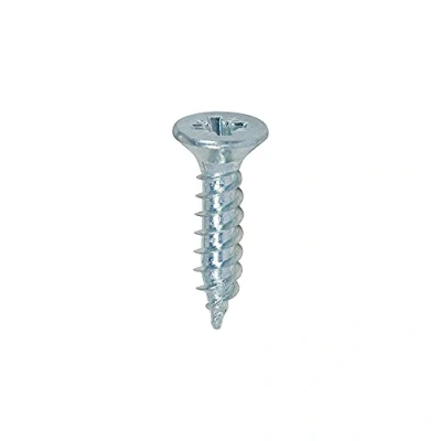 Image of TIMCO Twin Threaded Woodscrews PZ Double Countersunk 8 x 3/4 Zinc Plated Box of 200