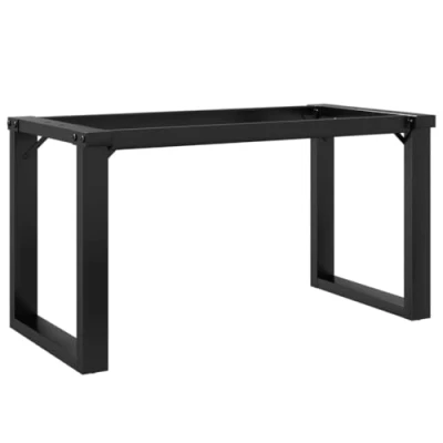 Image of vidaXL Coffee Table Legs O Frame 70x30x43 cm Cast Iron, Black, Sturdy Design Base for DIY Living Room Furniture/Lounge Metal Construction