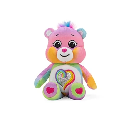 Image of Care Bears Togetherness Bear Glitter 22cm Bean Plush Collectable Cute Toy, Cuddly Toys for Children, Soft Girls Boys, Teddies Suitable Boys Ages 4+ Basic Fun 22489