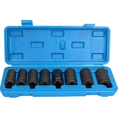 Image of 1/2&quot; Drive Impact Nut Wheel Lock Remover Removal Sockets 8pc 17mm 27mm
