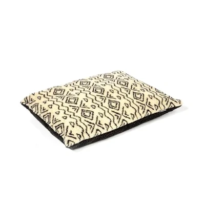 Image of Danish Design Neutral Geometric Sherpa Fleece Deep Duvet Grey Dog Bed for Adult/Senior/Puppy Beds COVER ONLY Large